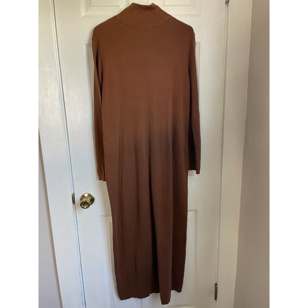 Peruvian Connection Prima Cotton Turtle Neck Tunic Sweater Dress Large READ